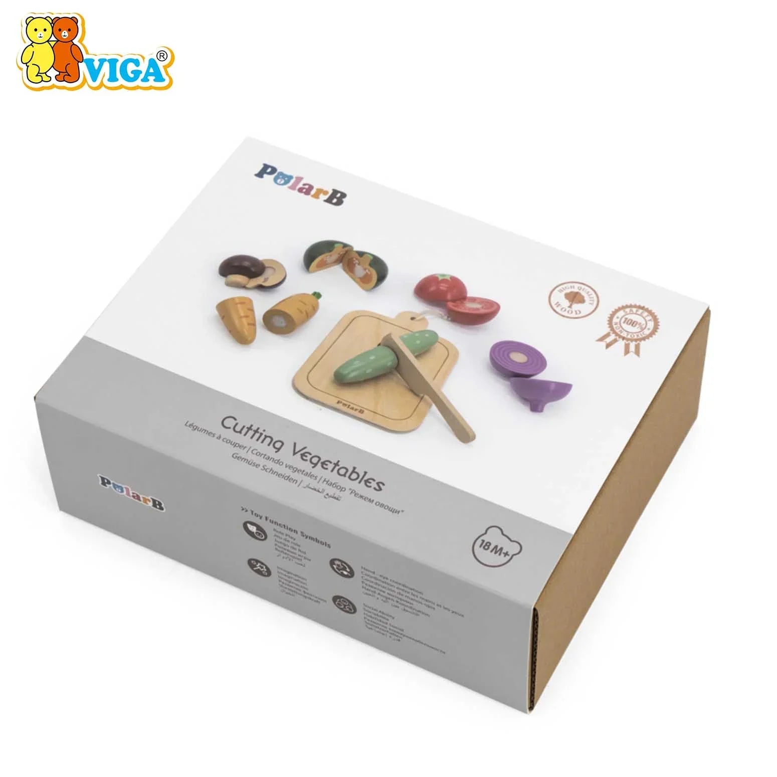 PolarB Cutting Vegetables Wooden Set