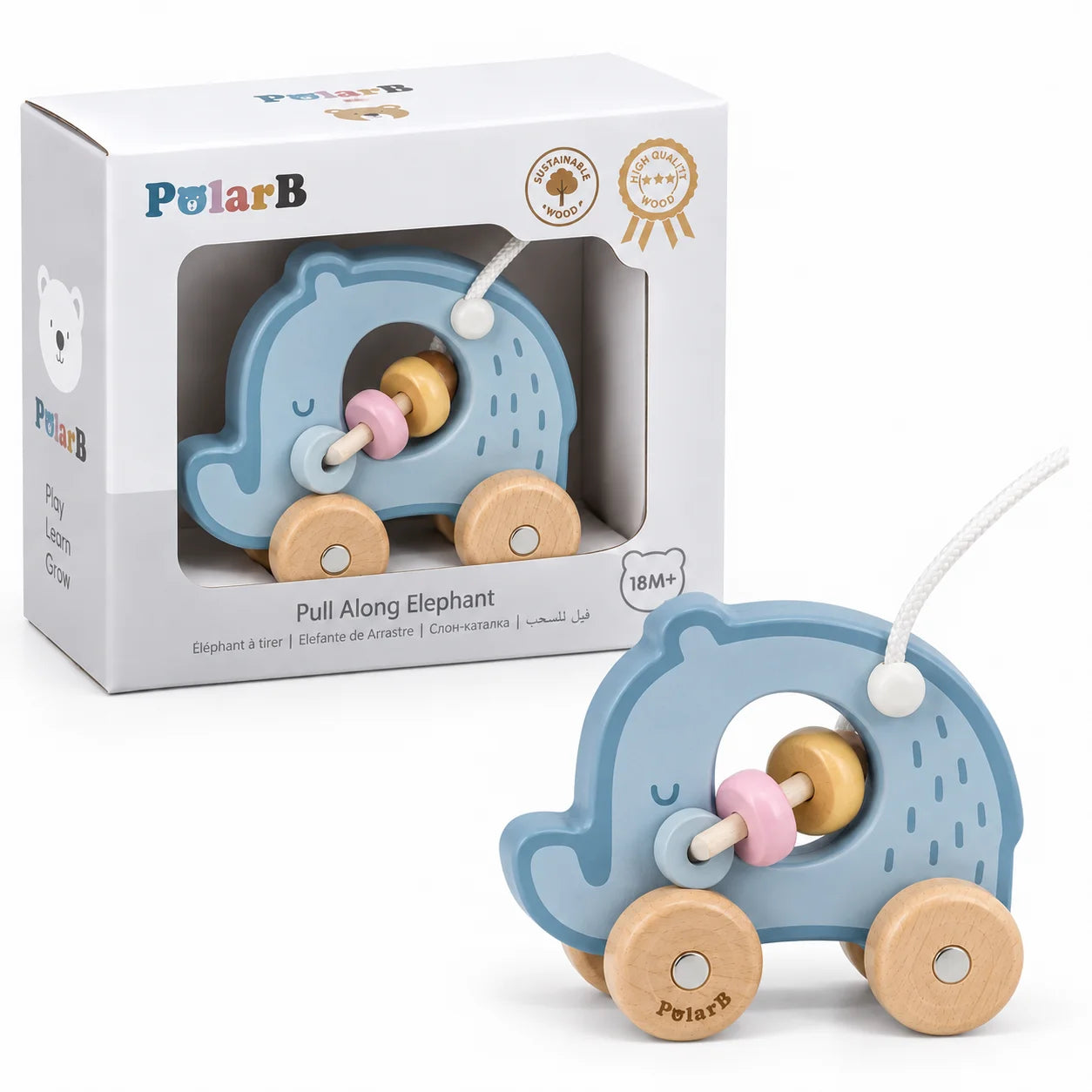 PolarB Elephant Bead Maze on Wheels