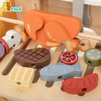 PolarB Wooden BBQ Grill Set