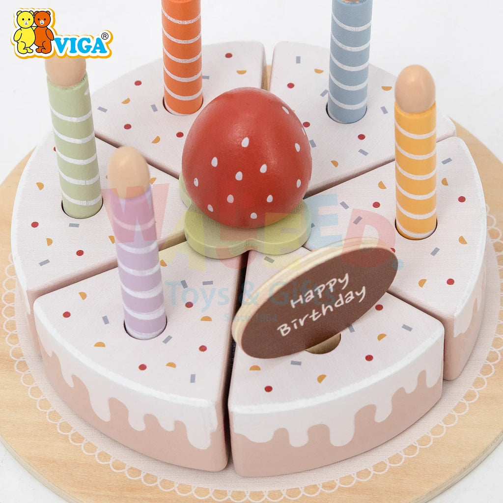 PolarB Wooden Birthday Cake Set