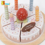PolarB Wooden Birthday Cake Set