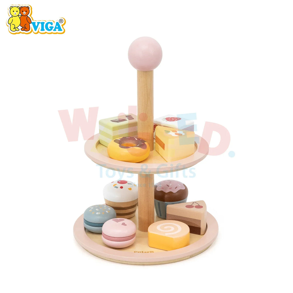 PolarB Wooden Cake Stand Set