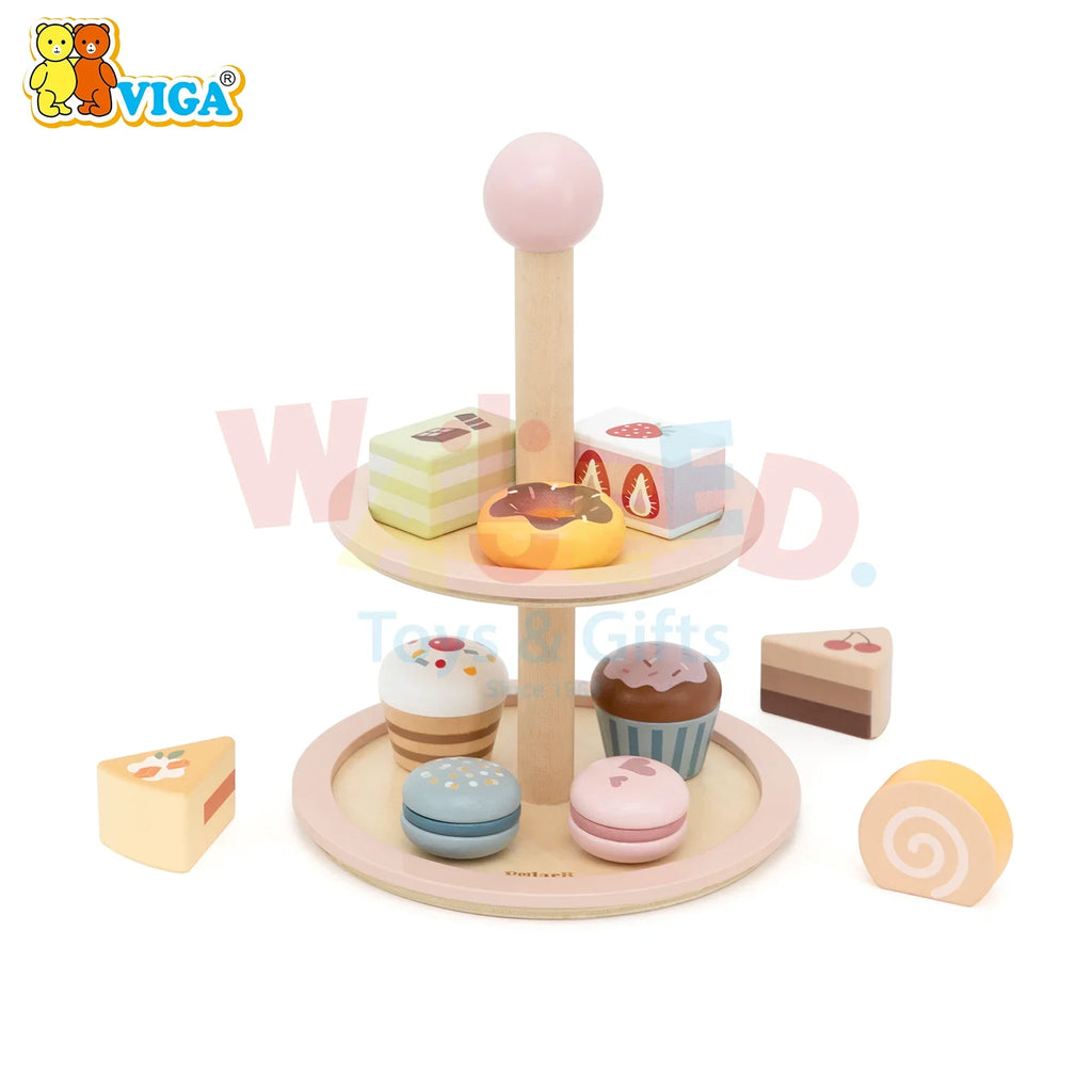 PolarB Wooden Cake Stand Set