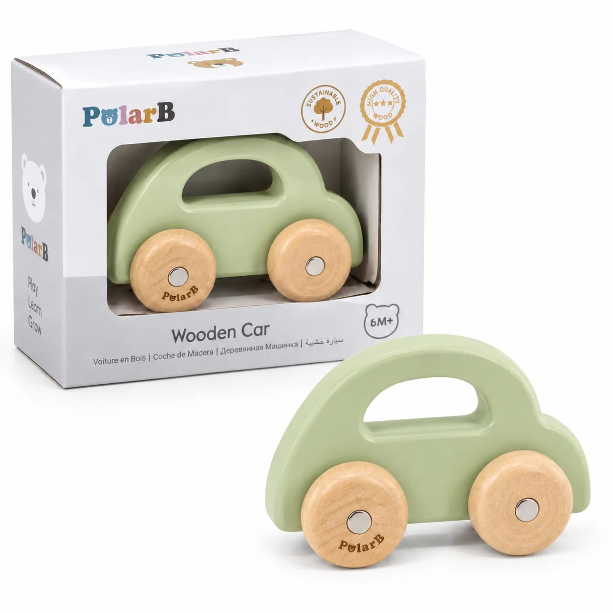 PolarB Wooden Car – Green