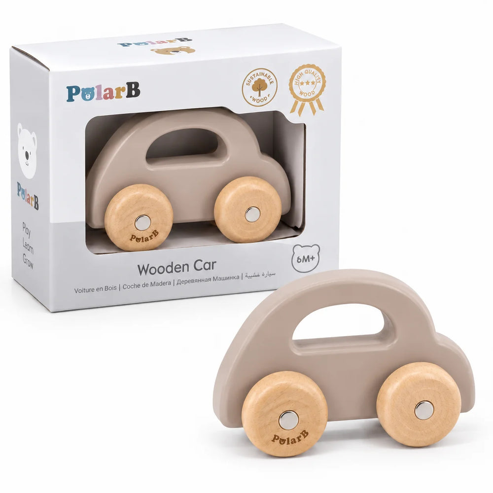 PolarB Wooden Car – Light Brown