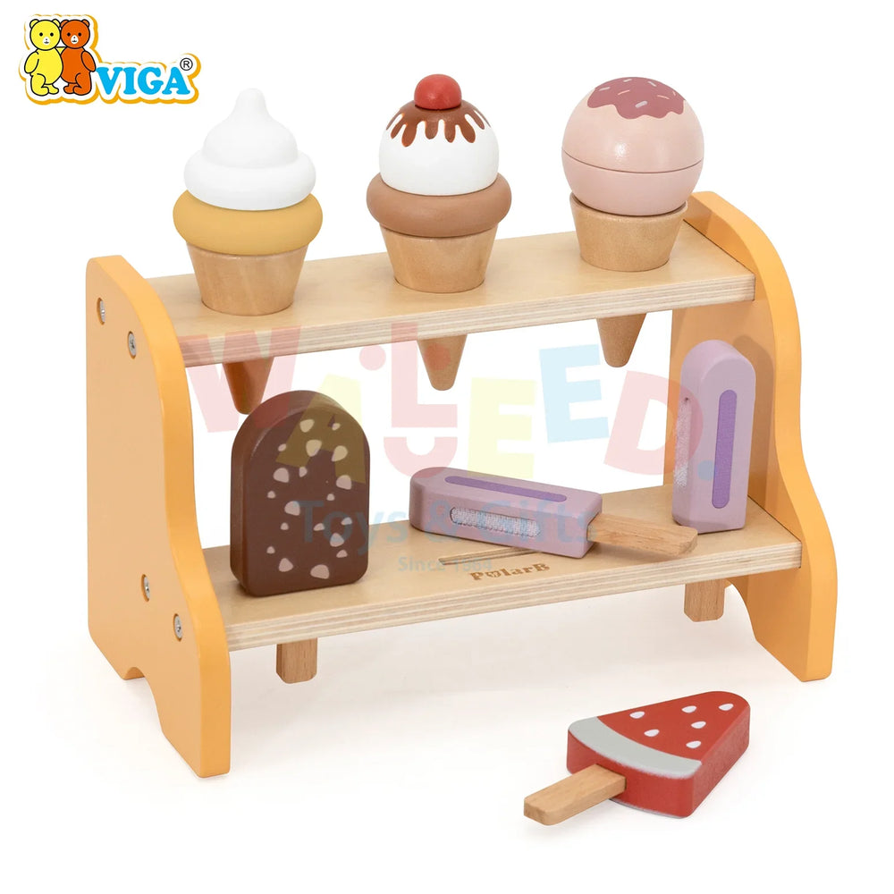 PolarB Wooden Ice Cream Stand Set