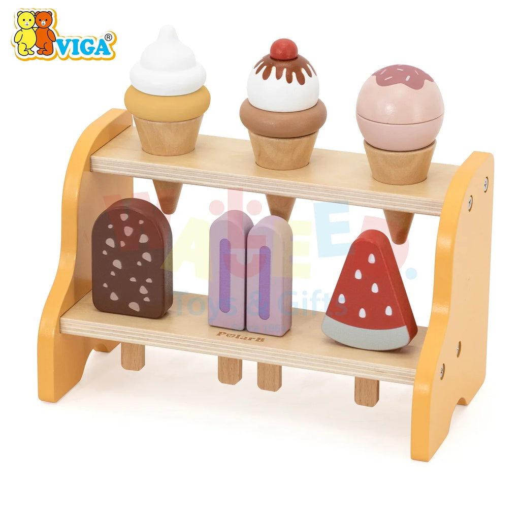 PolarB Wooden Ice Cream Stand Set
