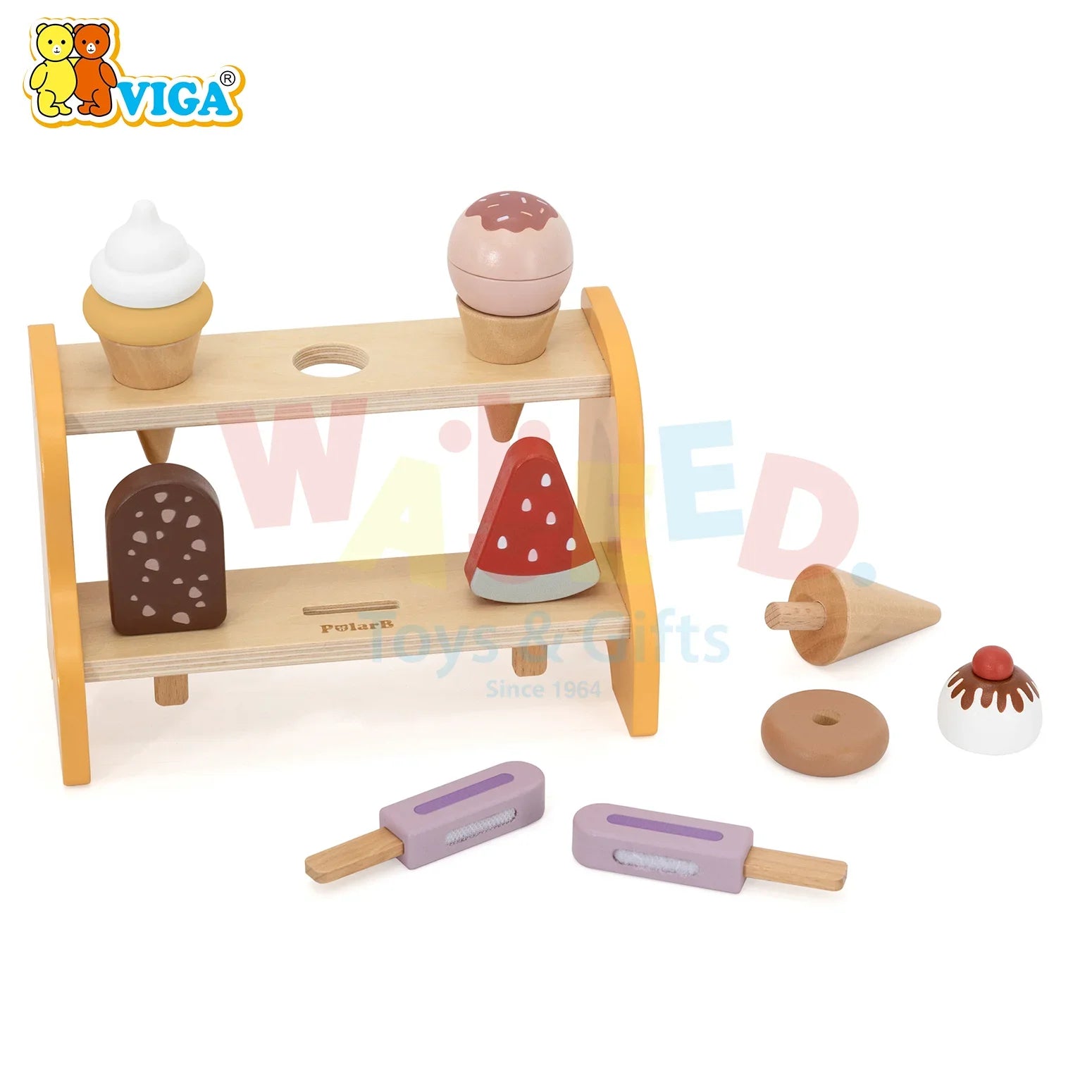 PolarB Wooden Ice Cream Stand Set