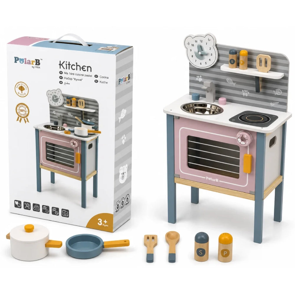 PolarB Wooden Kitchen Play Set By VIGA