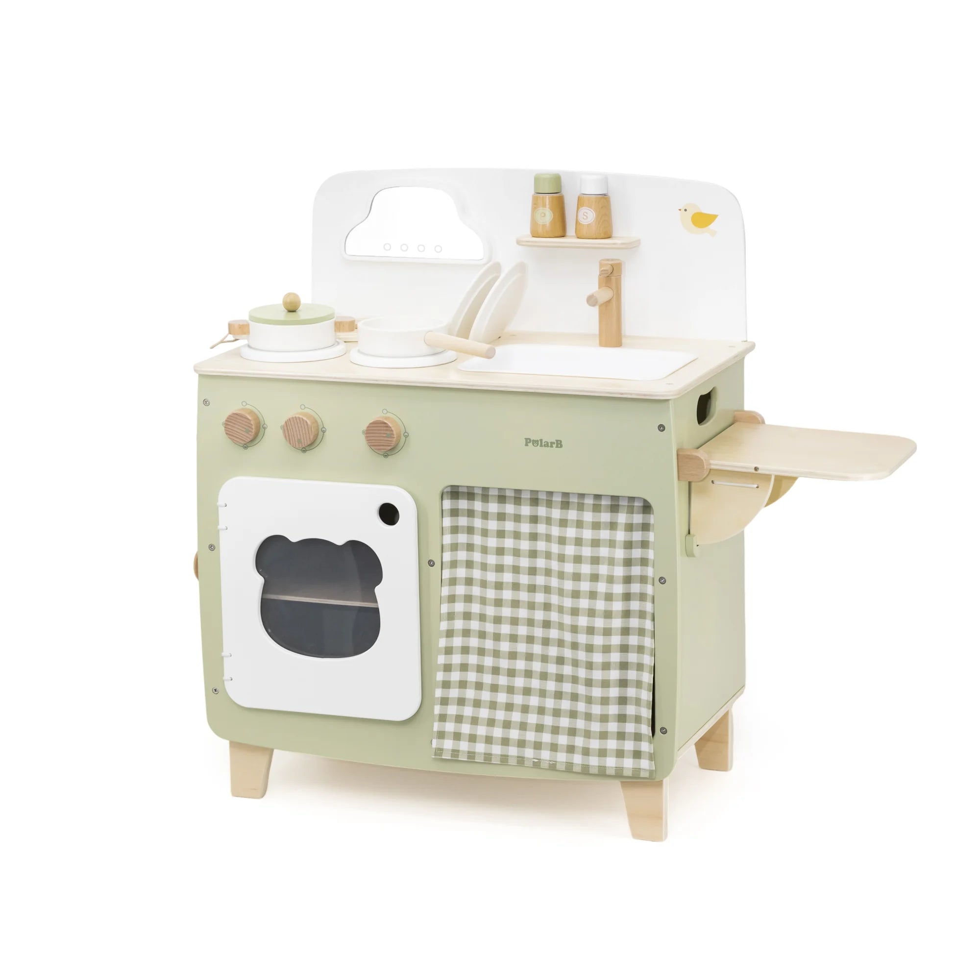 PolarB Wooden Play Kitchen Set