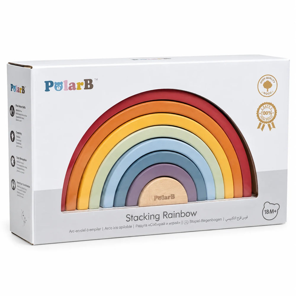 PolarB Wooden Stacking Rainbow
