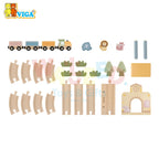 PolarB Wooden Train Set (30 pcs)