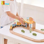 PolarB Wooden Train Set (30 pcs)