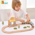 PolarB Wooden Train Set (30 pcs)