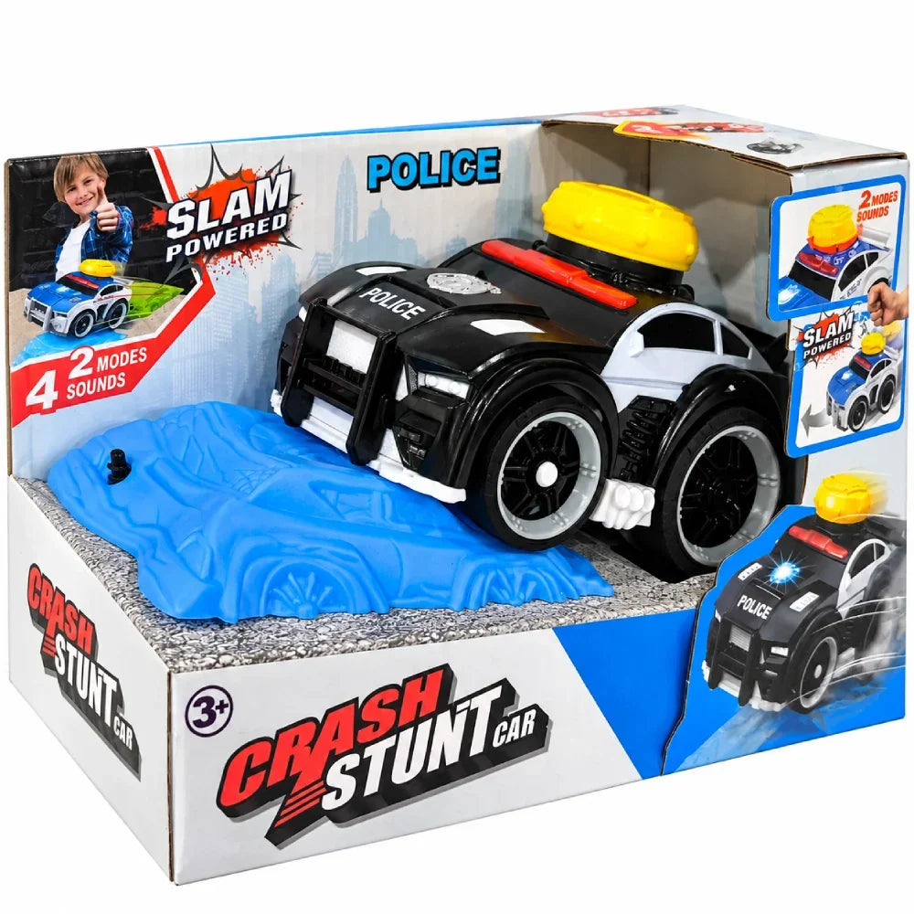 Jumping B/O Police Car With Light & Sound