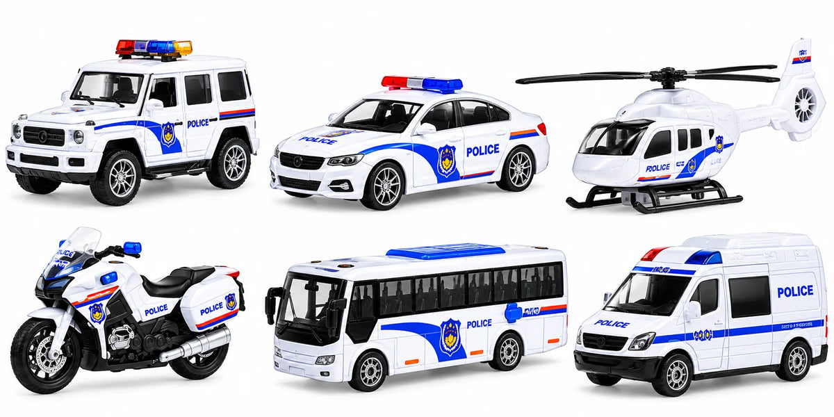 Police Vehicles Friction Set – 6 Pcs