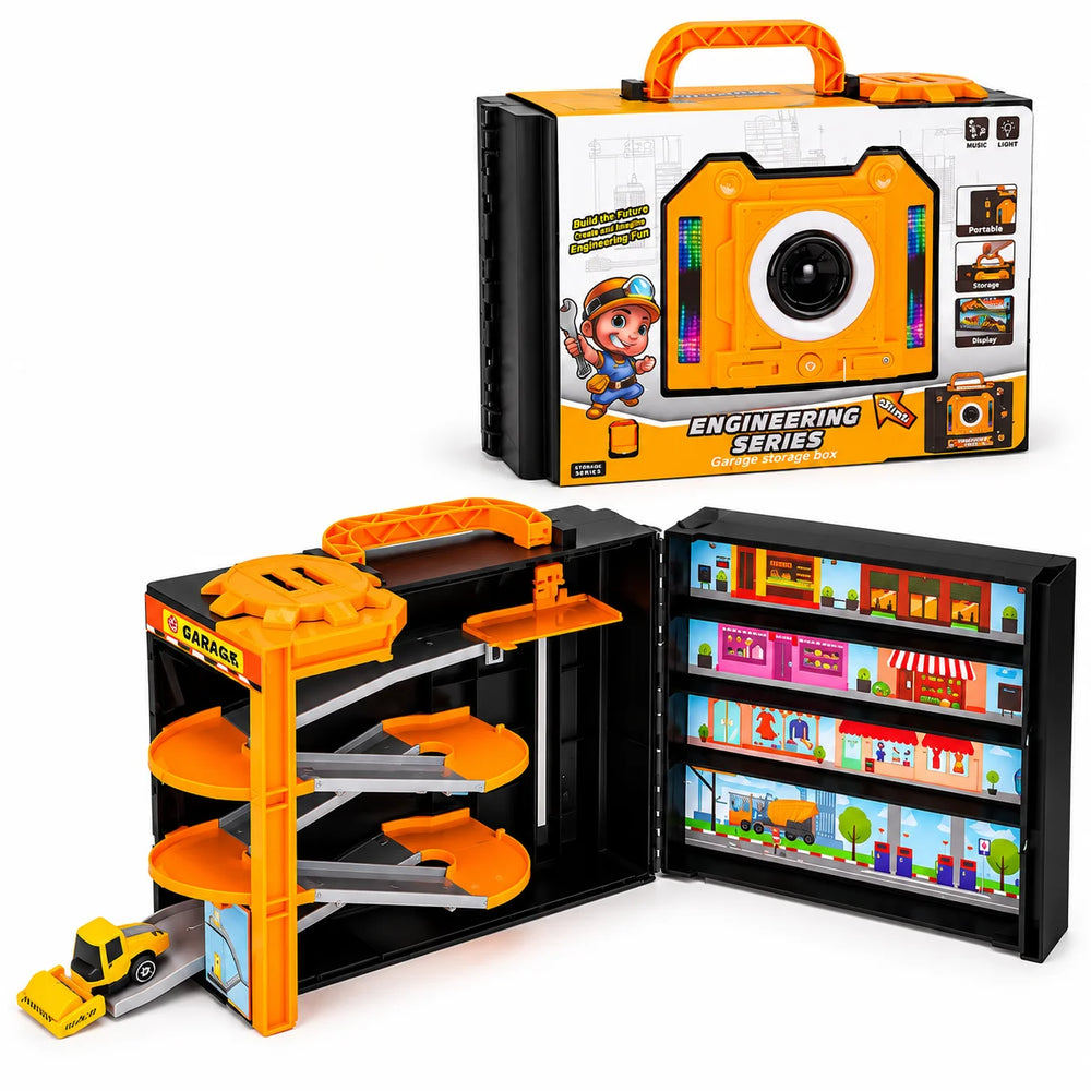 Portable Engineering Garage Case with Elevator & Lights