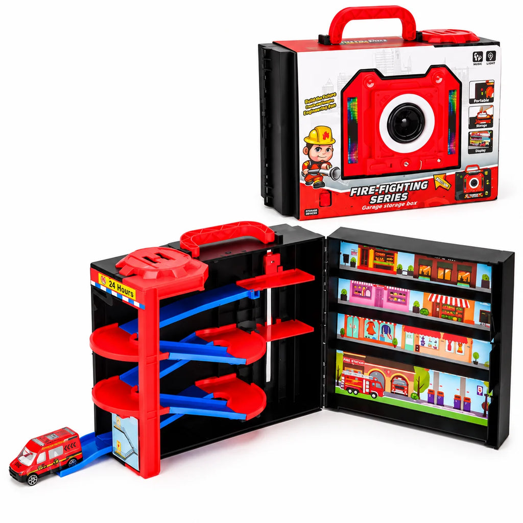 Portable Engineering Garage Case with Elevator & Lights