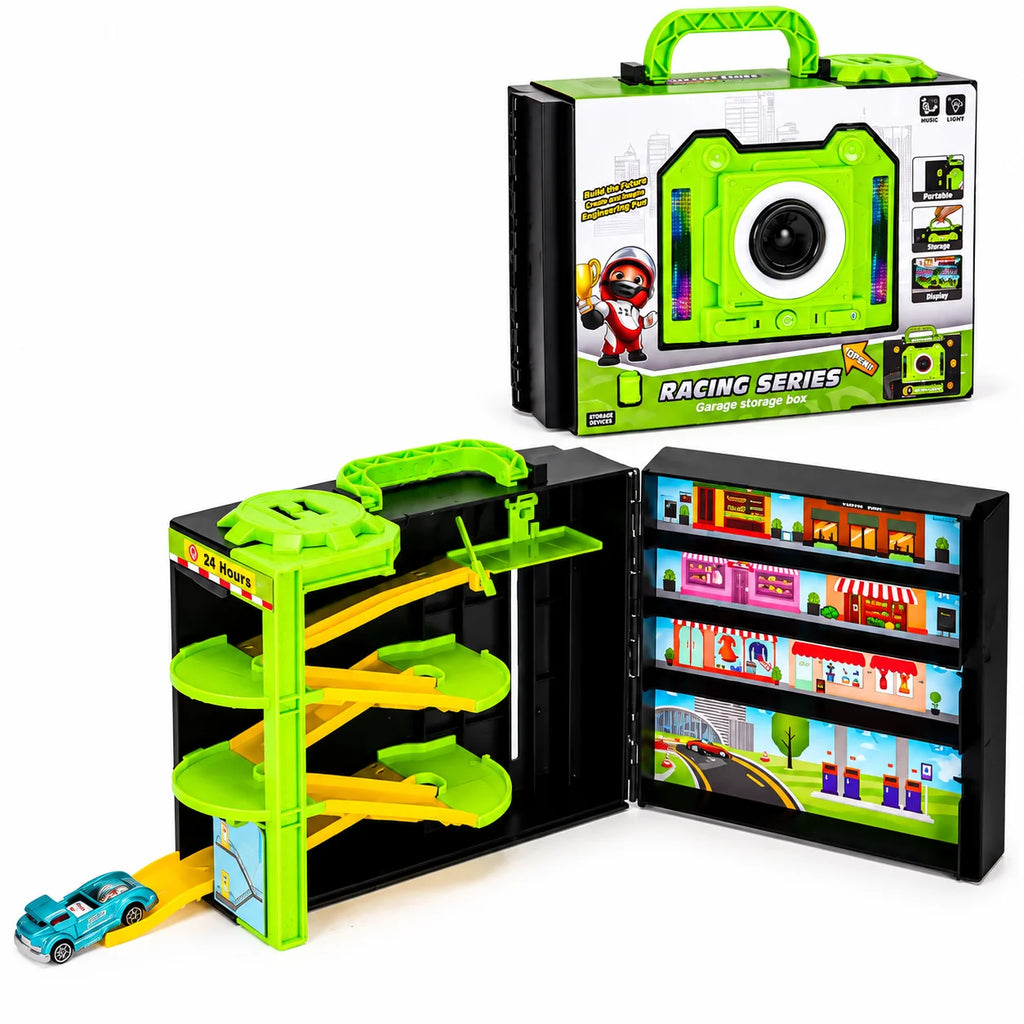 Portable Engineering Garage Case with Elevator & Lights