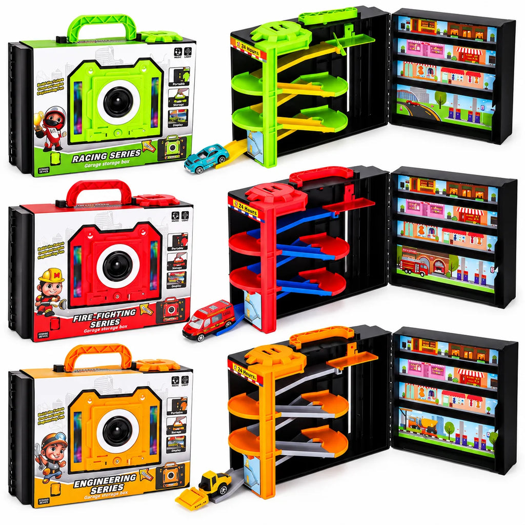 Portable Engineering Garage Case with Elevator & Lights