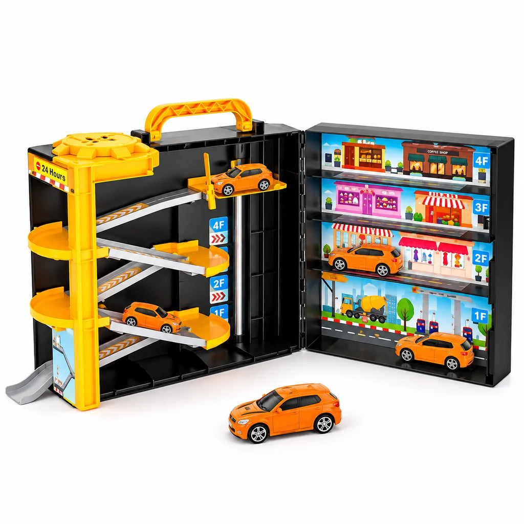Portable Engineering Garage Case with Elevator & Lights