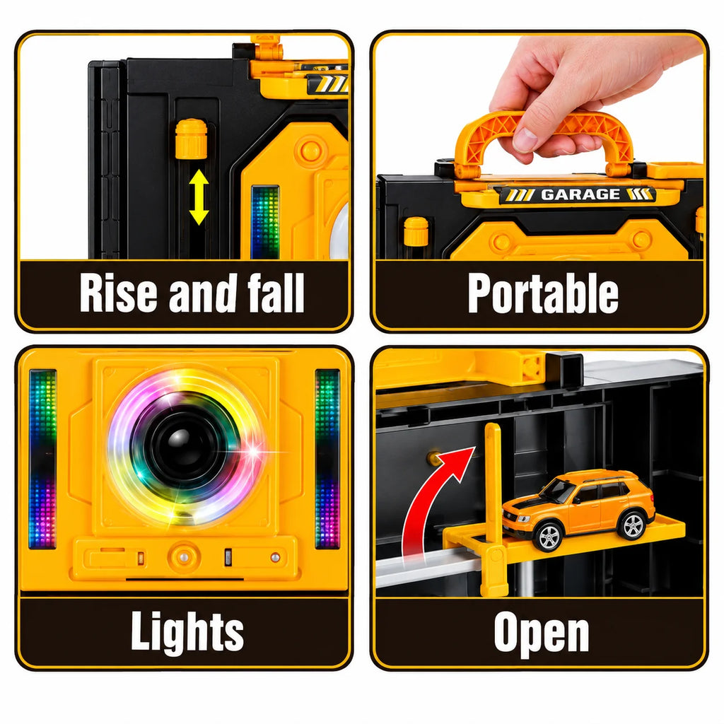 Portable Engineering Garage Case with Elevator & Lights