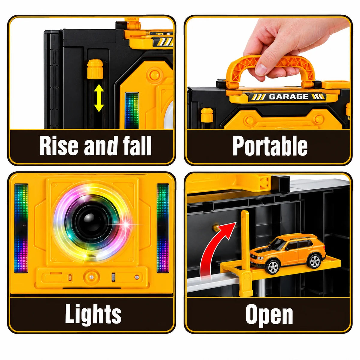 Portable Engineering Garage Case with Elevator & Lights