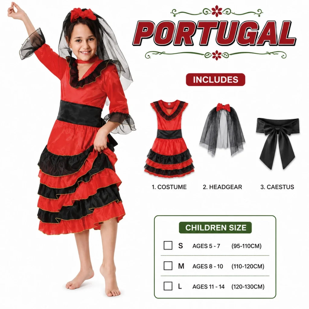 Portugal Girl Costume for Kids
