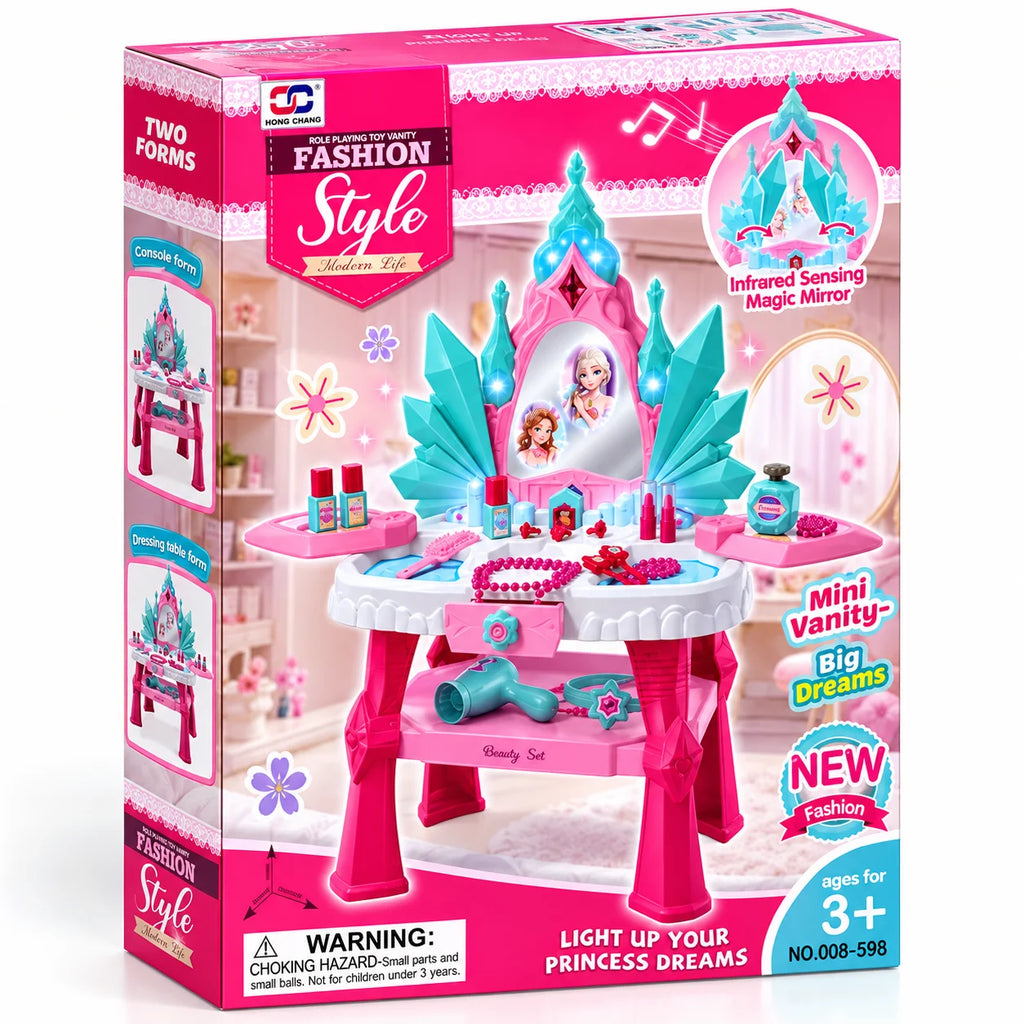 Princess Castle Vanity Table with Infrared Magic Mirror