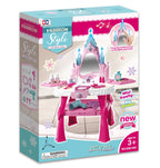 Princess Castle Vanity Table with Light-Up Mirror