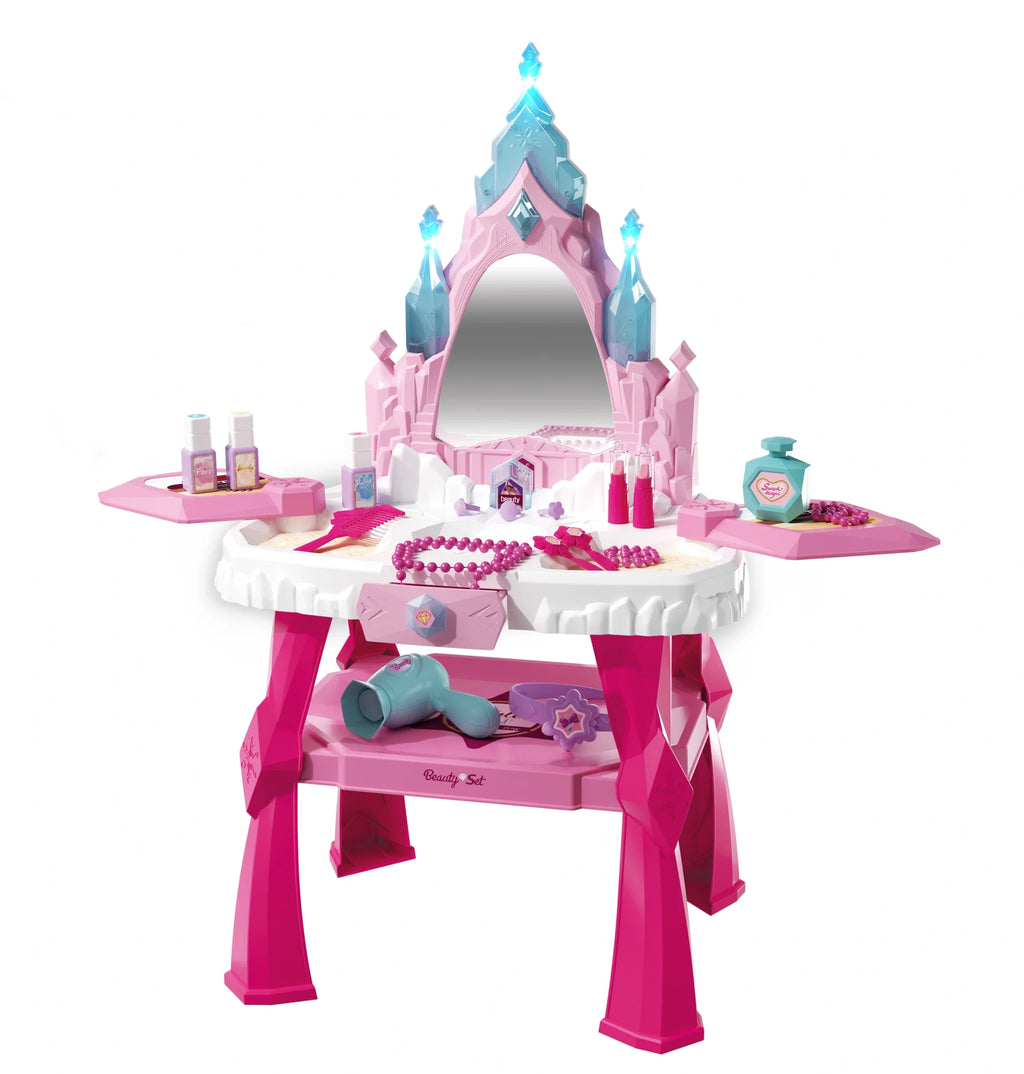 Princess Castle Vanity Table with Light-Up Mirror
