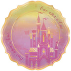 PRINCESS METALLIC ROUND PLATE-8PCS