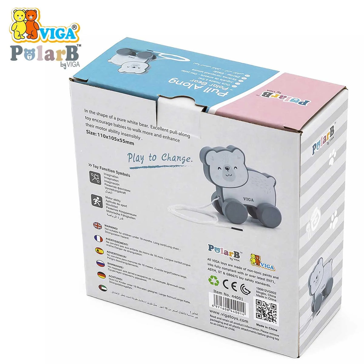 Viga Pull Along - Polar Bear