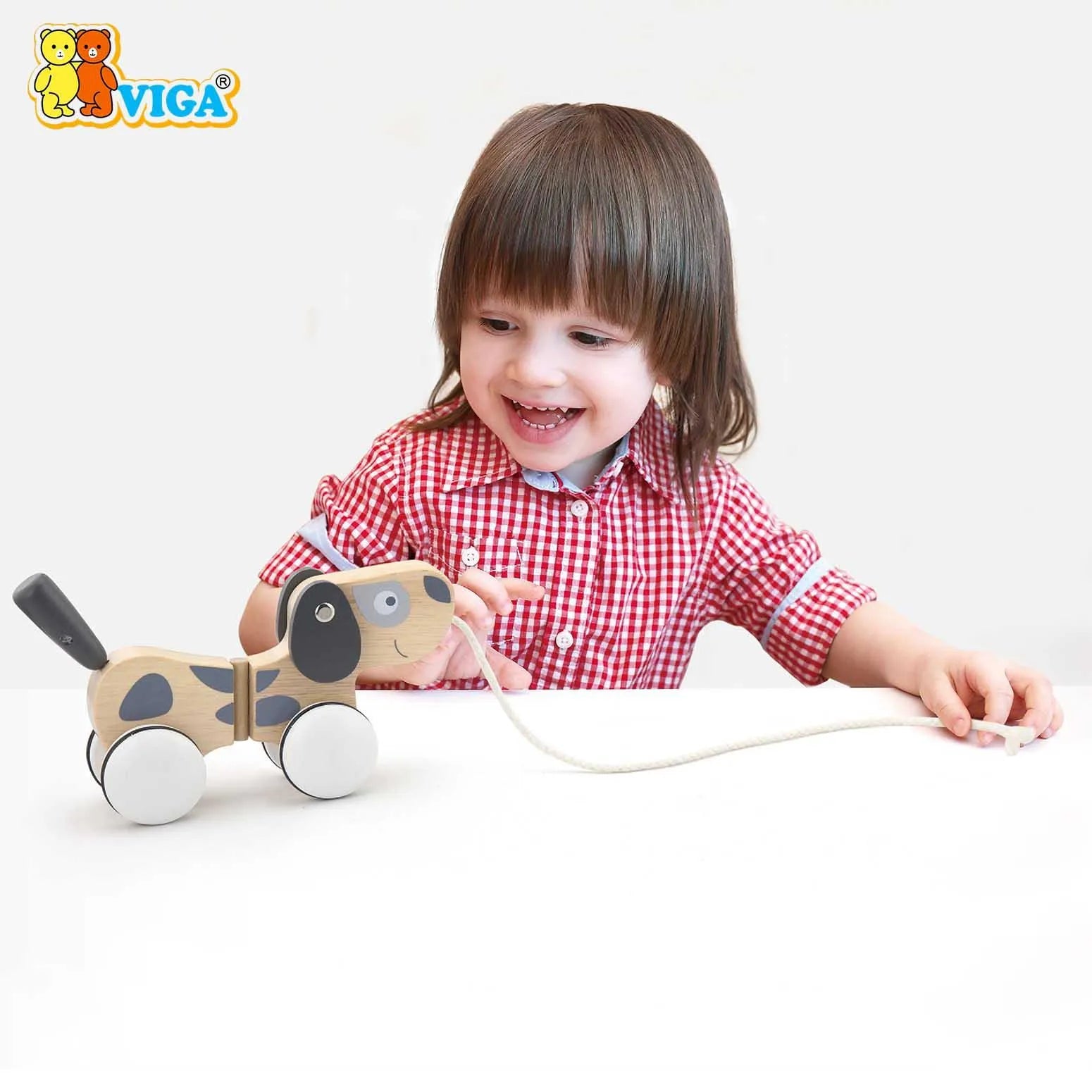 Viga Pull- Along Puppy Size: 180 x 120 x 165 mm