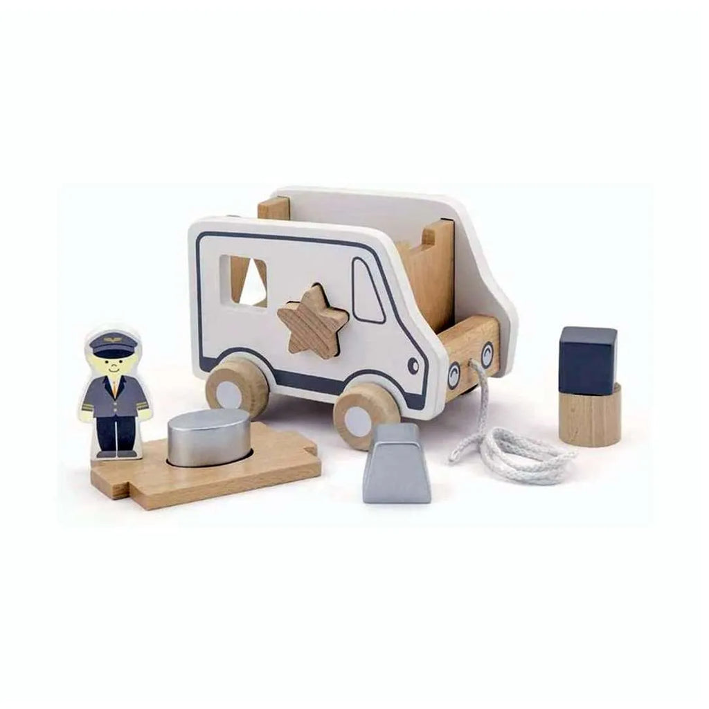 Viga Pull-Along Shape Sorting Truck with number
