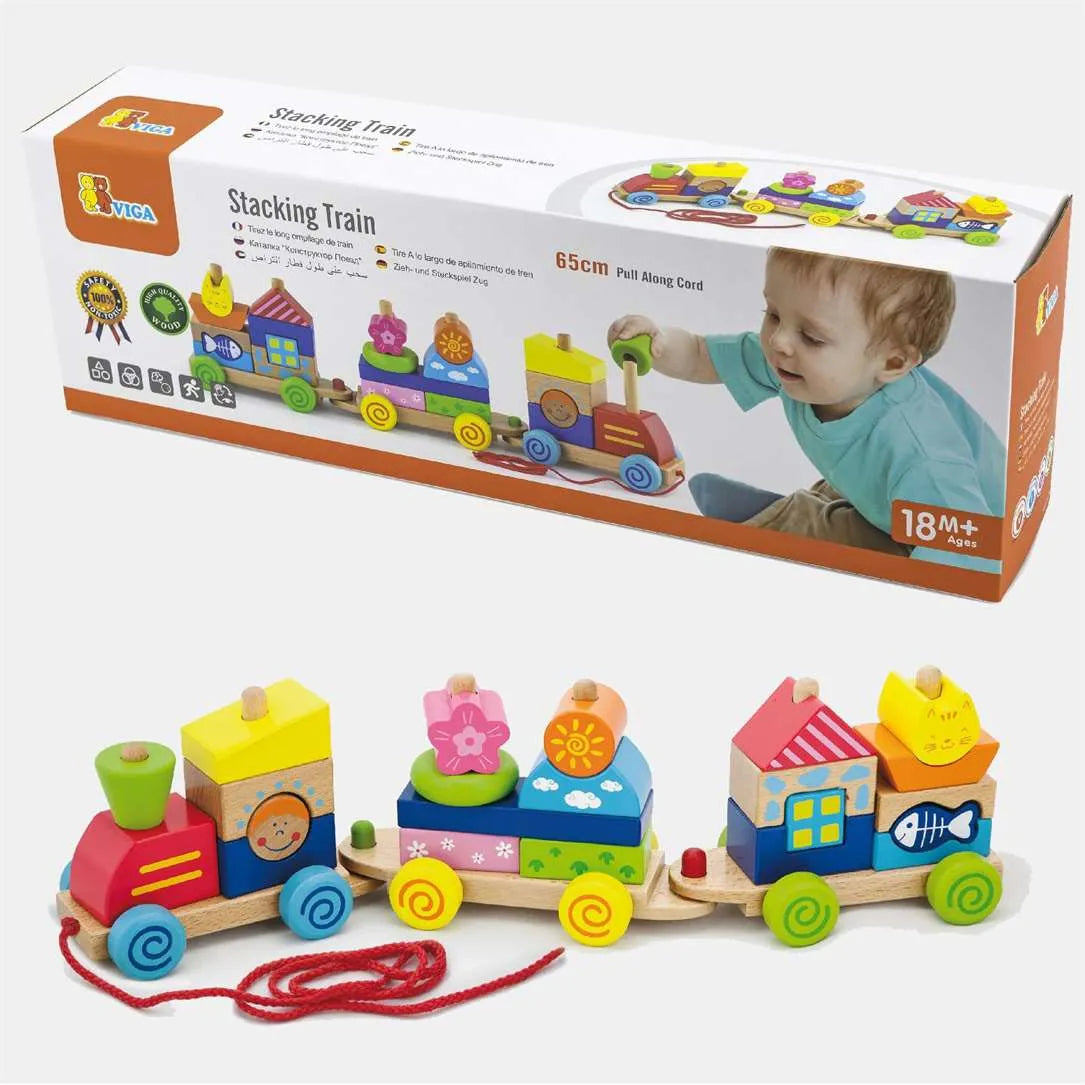 Pull Along Stacking Train