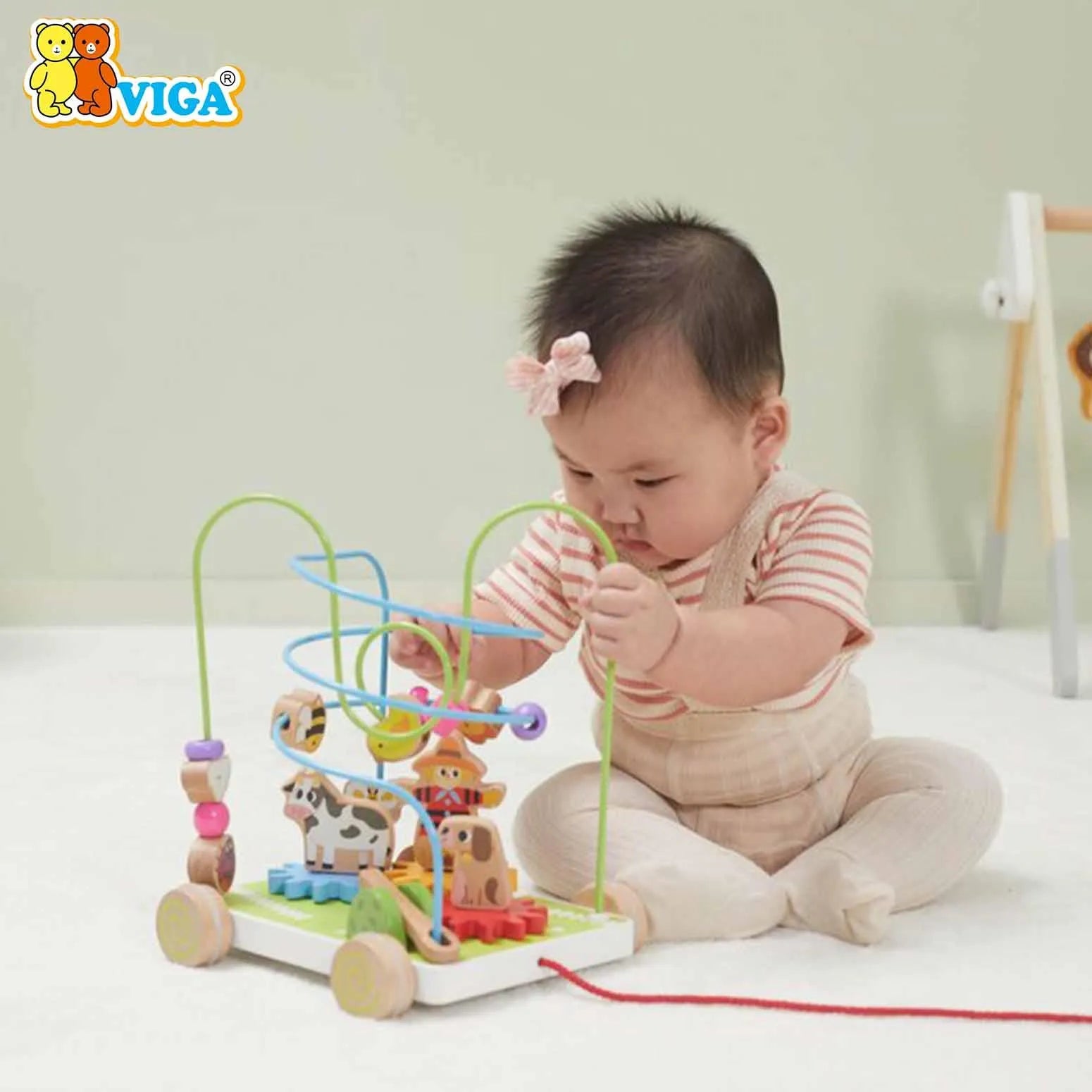 Pull Along with Bead Maze and Turning Gears