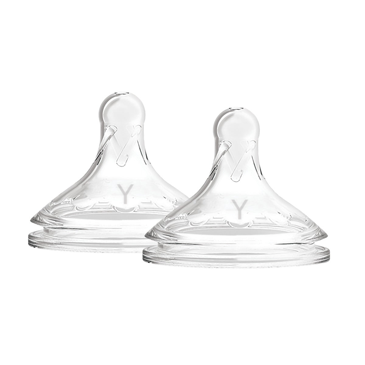 Dr.Brown's Y-Cut Wide-Neck Silicone Options+ Nipple, 2-Pack + 9 months )