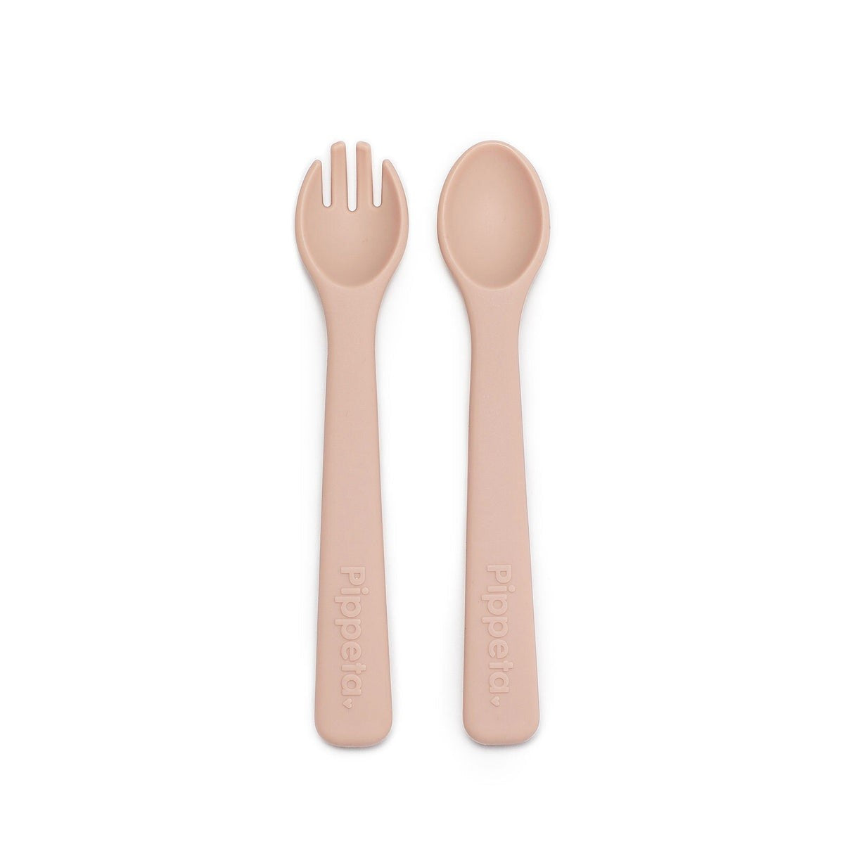 Pippeta Silicone Spoon & Fork - Ash Rose
