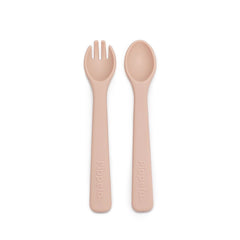 Pippeta Silicone Spoon & Fork - Ash Rose