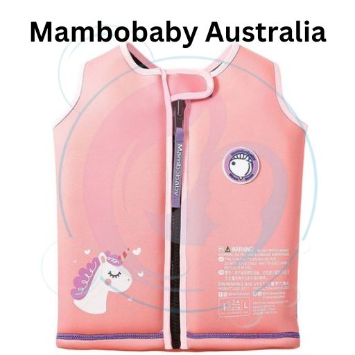 مامبو بيبي - سترة السباحة المساعدة (الحجم الوسط،  4-5 سنوات) - وردي