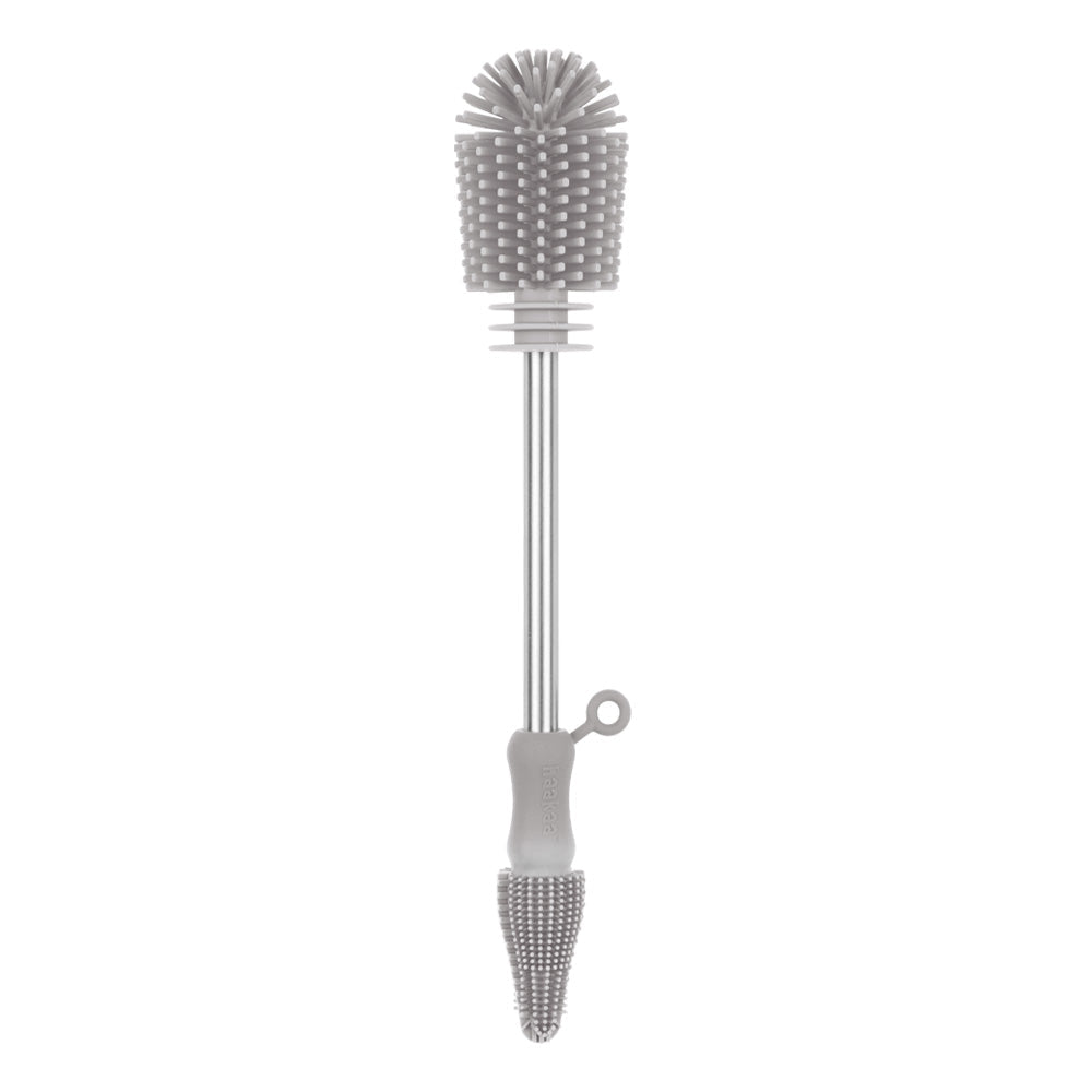 Haakaa Double-ended Silicone Bottle Brush - Suva Grey