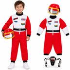 Racing Car Driver Costume Set with Helmet 3-8 Years