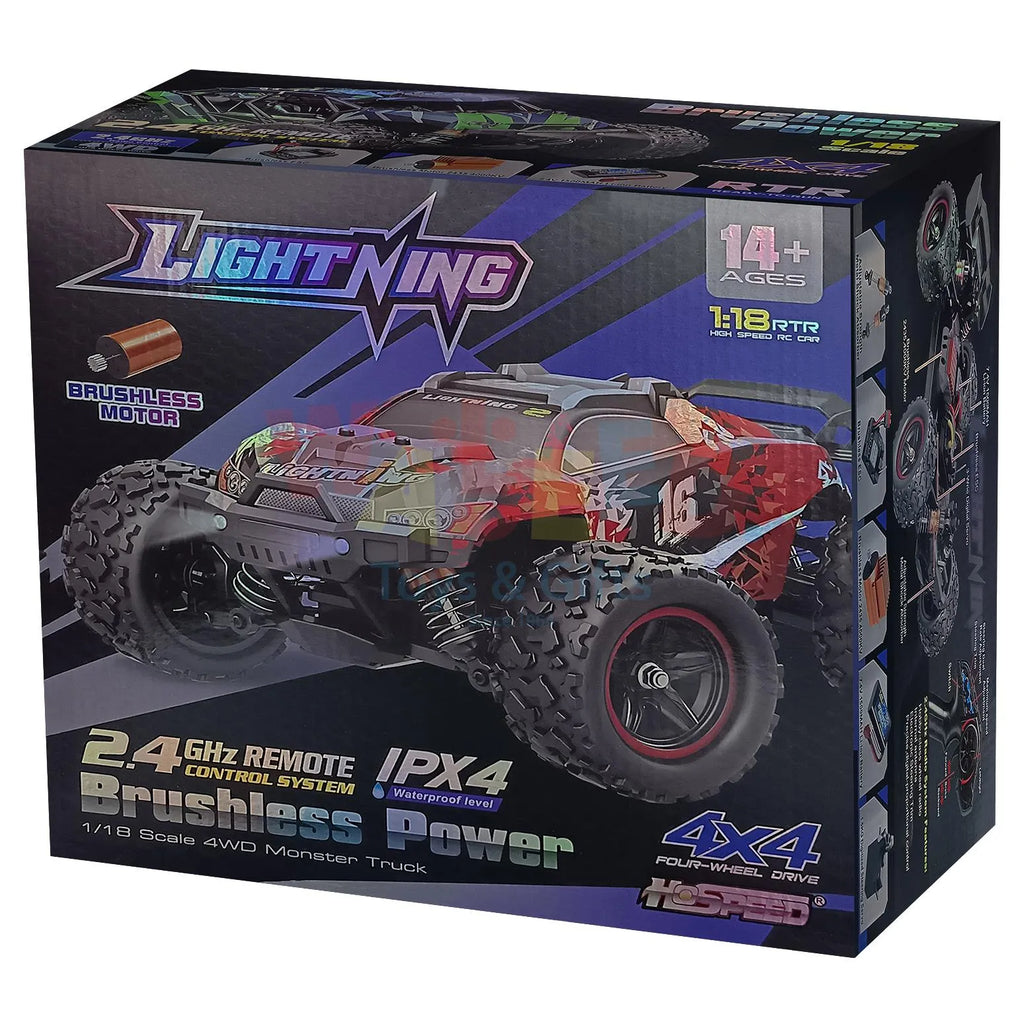 Racing Lightning 4WD RC Car – 52 KM/H High-Speed Remote Control Truck