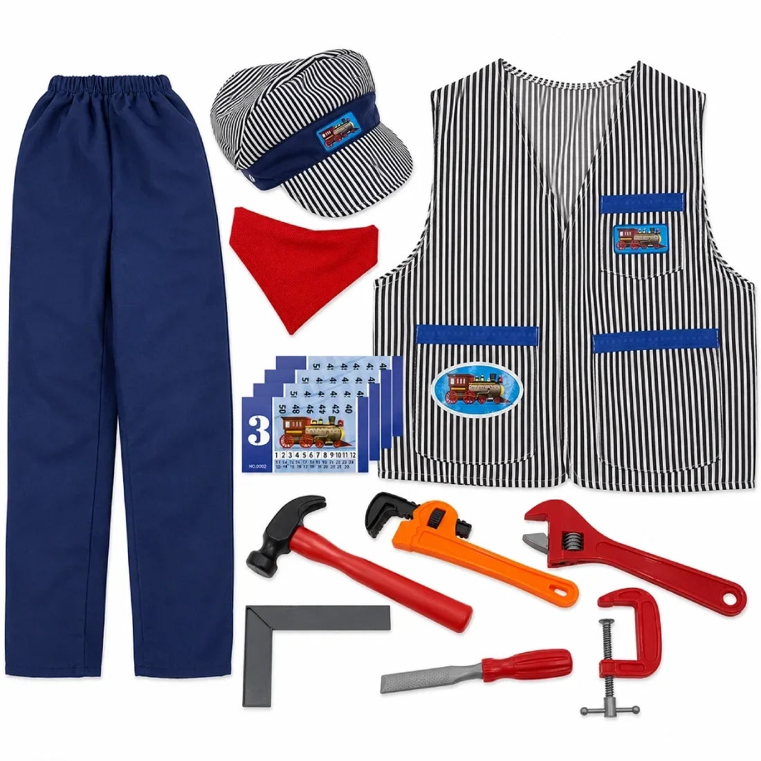 Railroad Worker Uniform Costume 3-5 Years