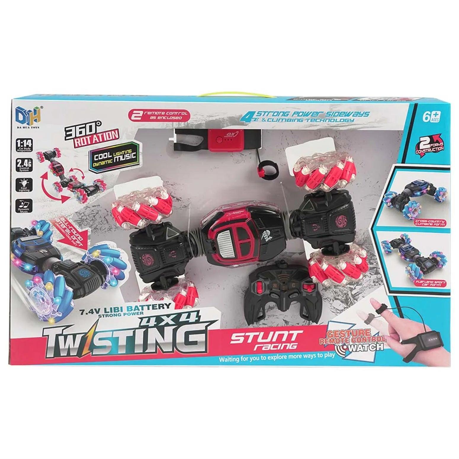 R/C CAR, WATCH CONTROL, MUSIC, AUTO DEMO, WITH USB CABLE