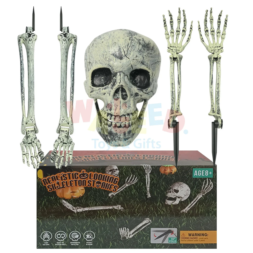 Realistic Skeleton Stakes Halloween Decoration