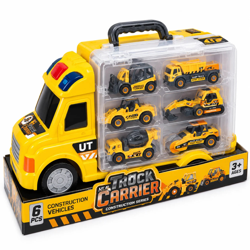 Repair Service Storage Truck with 6 Mini Cars – Light & Sound