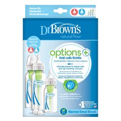 Dr.Brown's Options+ Narrow Starter Kit (1x120 & 2x250 mL bottles, 2xL2 nipples, 1 cleaning brush)