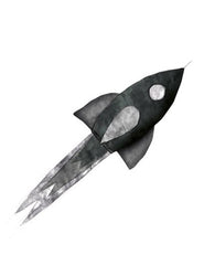 Nearly Black Rocket Wall Sticker